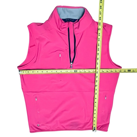Peter Millar Golf Vest Crown Crafted 1/2 Zip Begonia Pink 3/Zip/Pockets - Picture 8 of 11